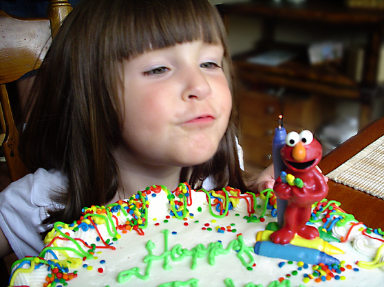 Elmo birthday party cake